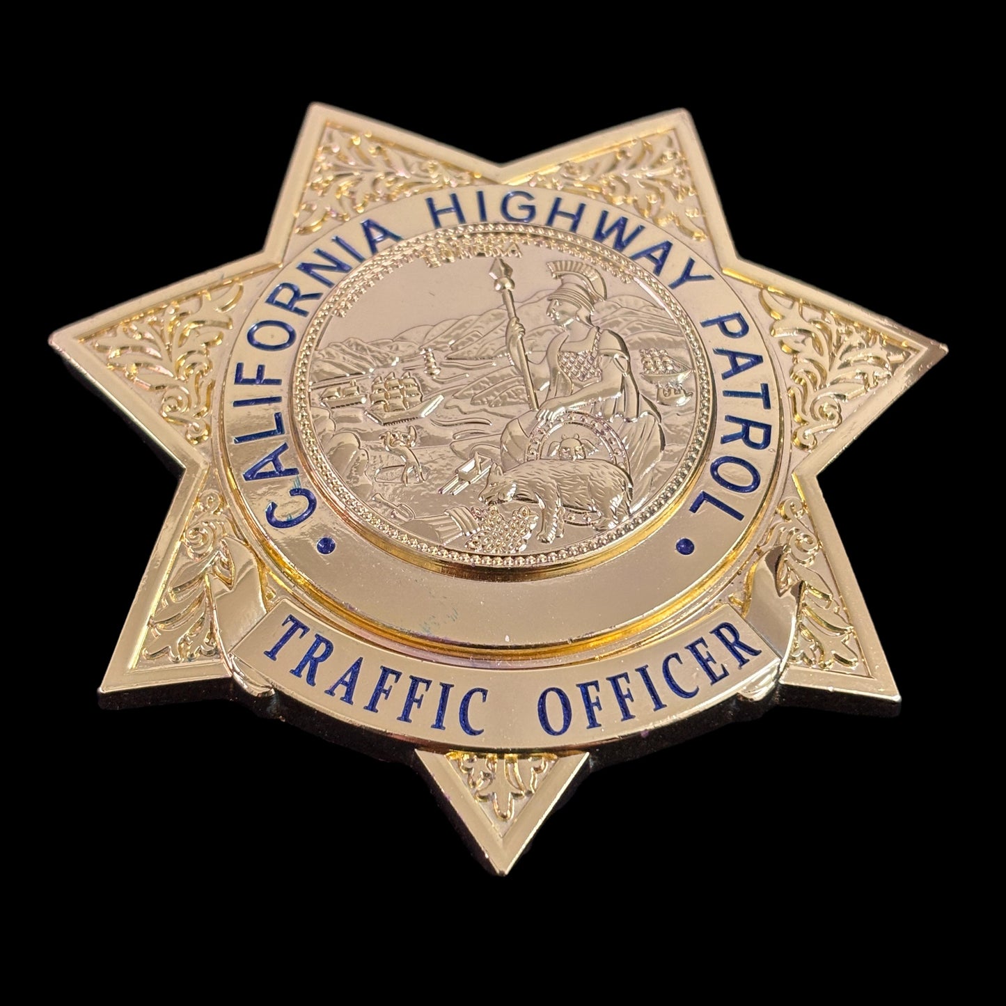 US Traffic Officer CHP Highway Patrol Abzeichen Replik Film Requisiten anpassbare Nummer