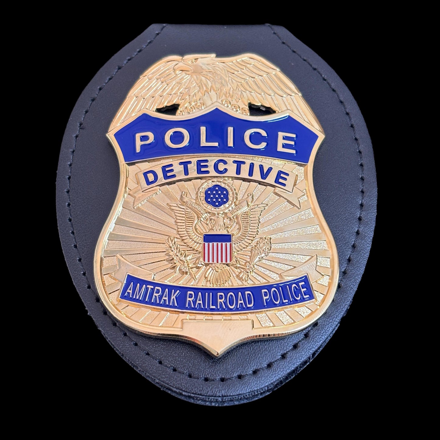 Réplica de la placa de detective de la policía ferroviaria de APD, utilería de película