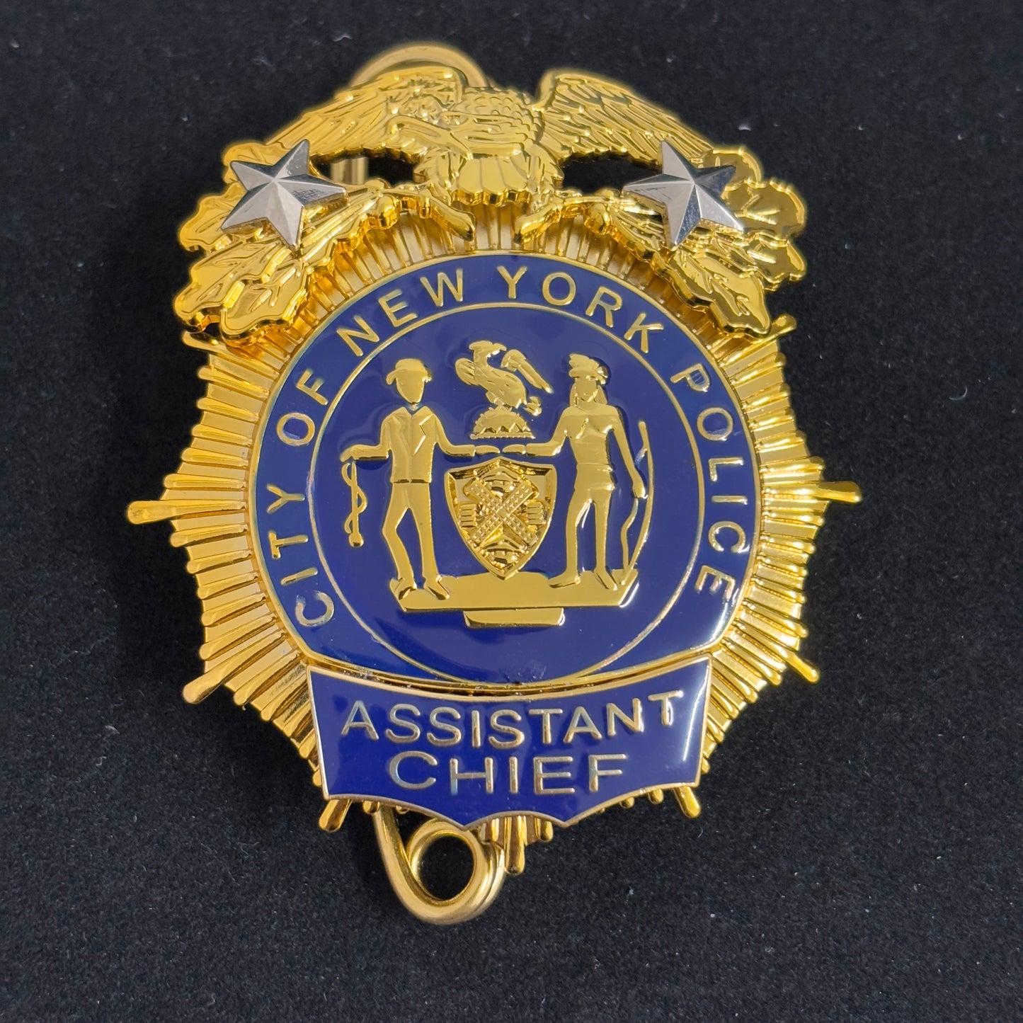 Réplique de l'insigne de la police de New York (NYPD), accessoire de film 2 étoiles