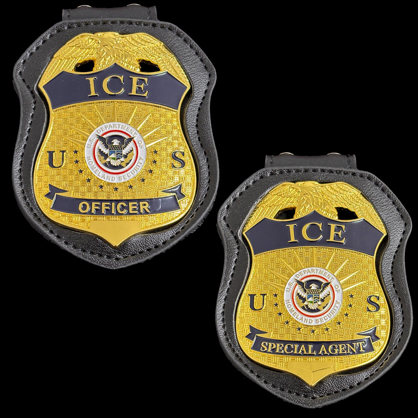 Lot de 2 répliques d'insignes de police de glace, accessoires de cinéma