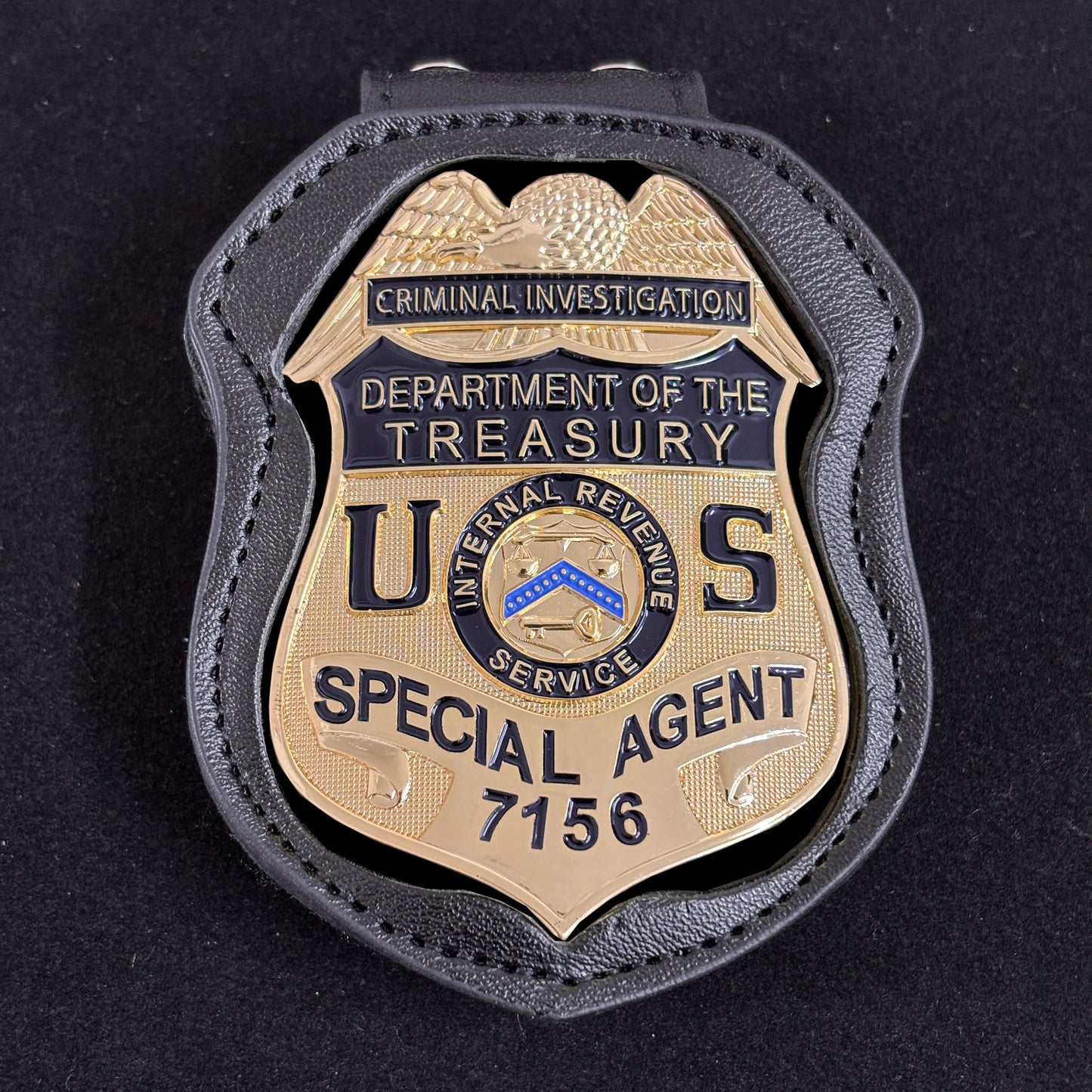 Réplique de l'insigne d'agent spécial du Département des enquêtes criminelles du Trésor, accessoire de film n° 7156