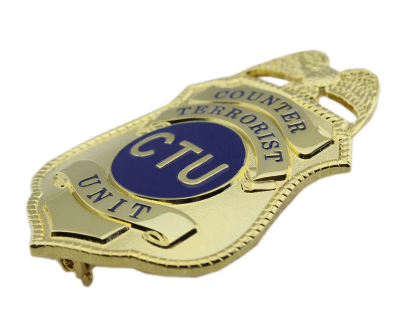 US Counter Terrorist Unit CTU Badge Replica Movie Props Customizable Number