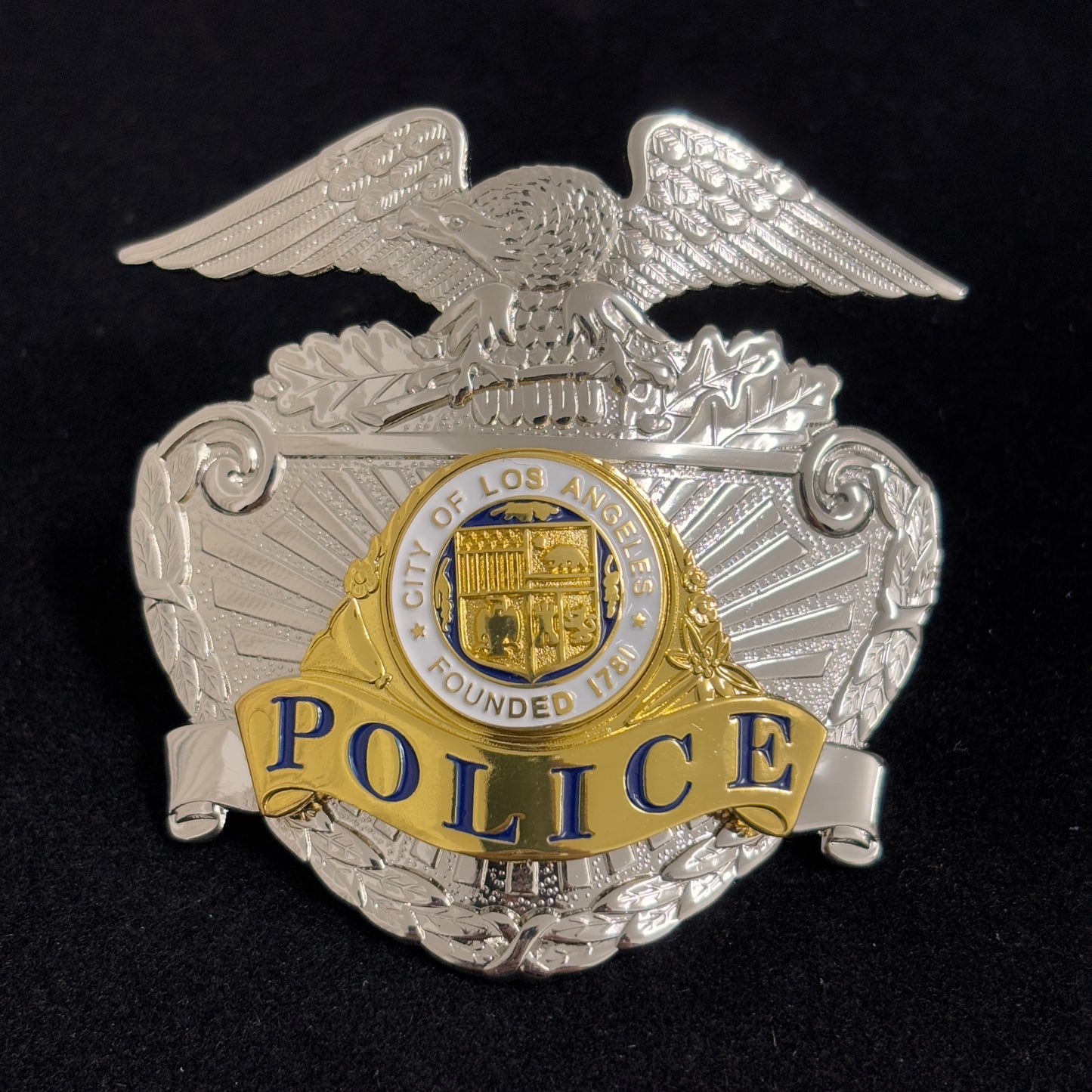 LAPD Los Angeles Polizei Mütze Abzeichen Hut Insignia Replik Film Requisiten