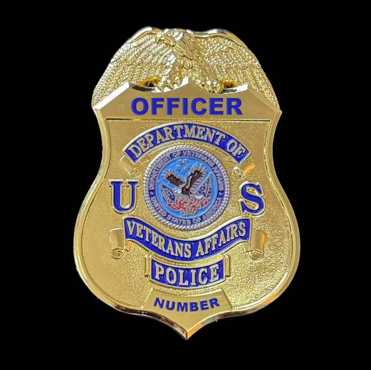 US Department of Veterans Affair Polizeiabzeichen Replik Film Requisiten anpassbar