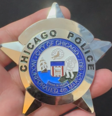 CPD Chicago Badge Replica Movie Props Customizable Number