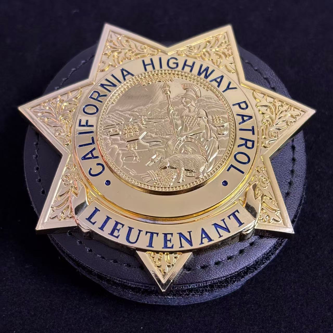 US CHP Lieutenant Badge Replica Movie Props Customizable Number