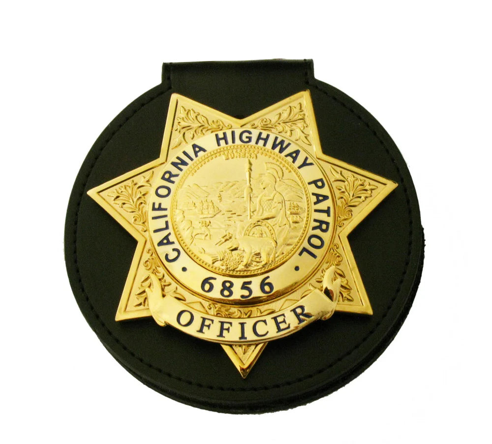 US CHP Officer California Highway Patrol Badge Replica Movie Props Customizable Number