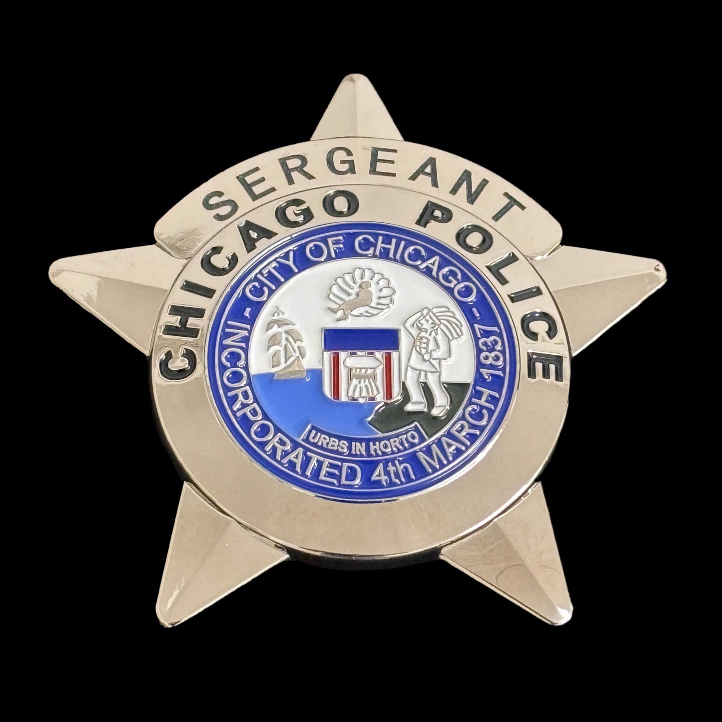 CPD Chicago Polizei Sergeant Abzeichen anpassbare Nummer
