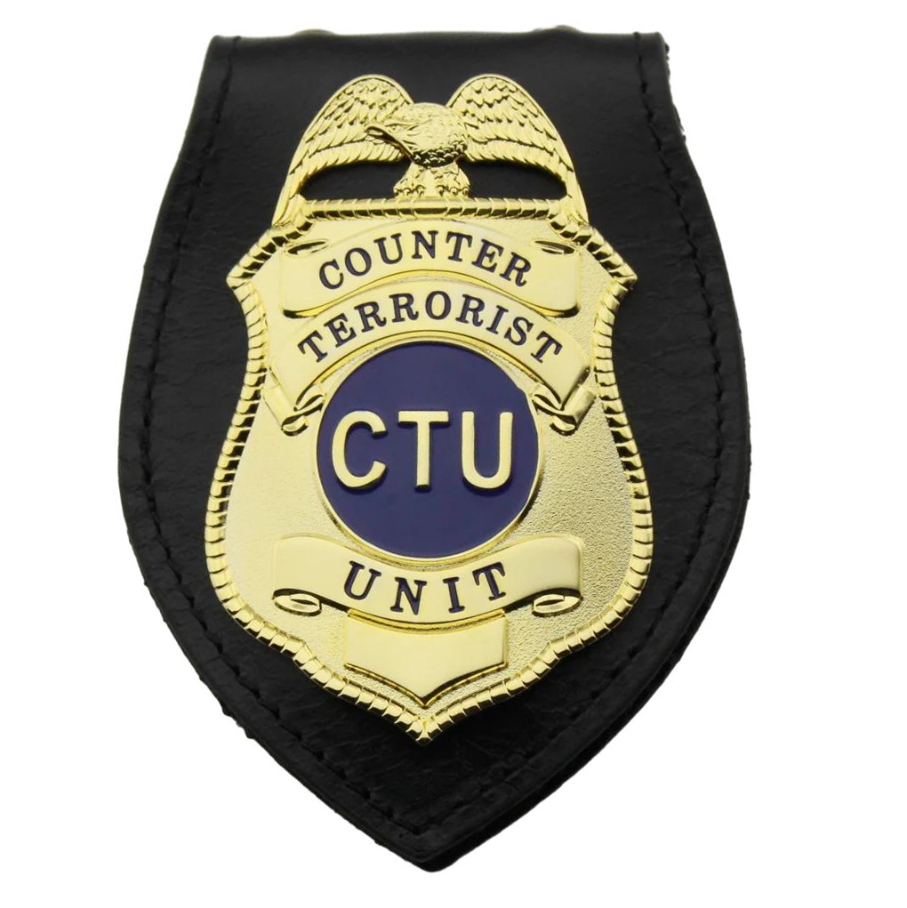 US Counter Terrorist Unit CTU Badge Replica Movie Props Customizable Number