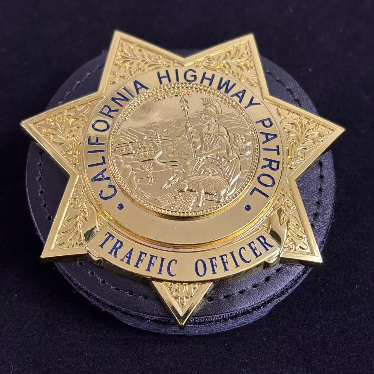 US Traffic Officer CHP Highway Patrol Abzeichen Replik Film Requisiten anpassbare Nummer