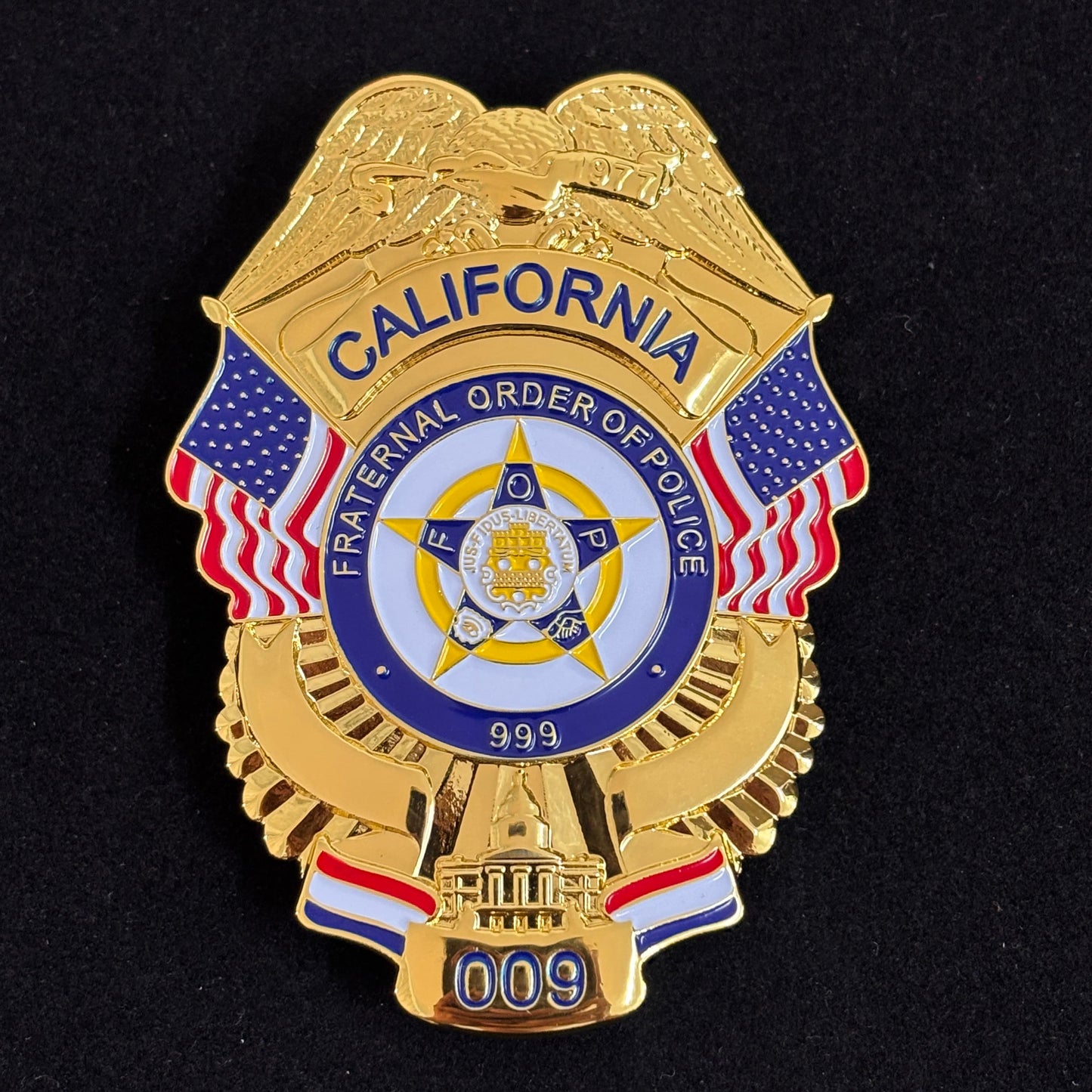 California Fraternal Order of Police 009 Abzeichen Replik Filmrequisiten