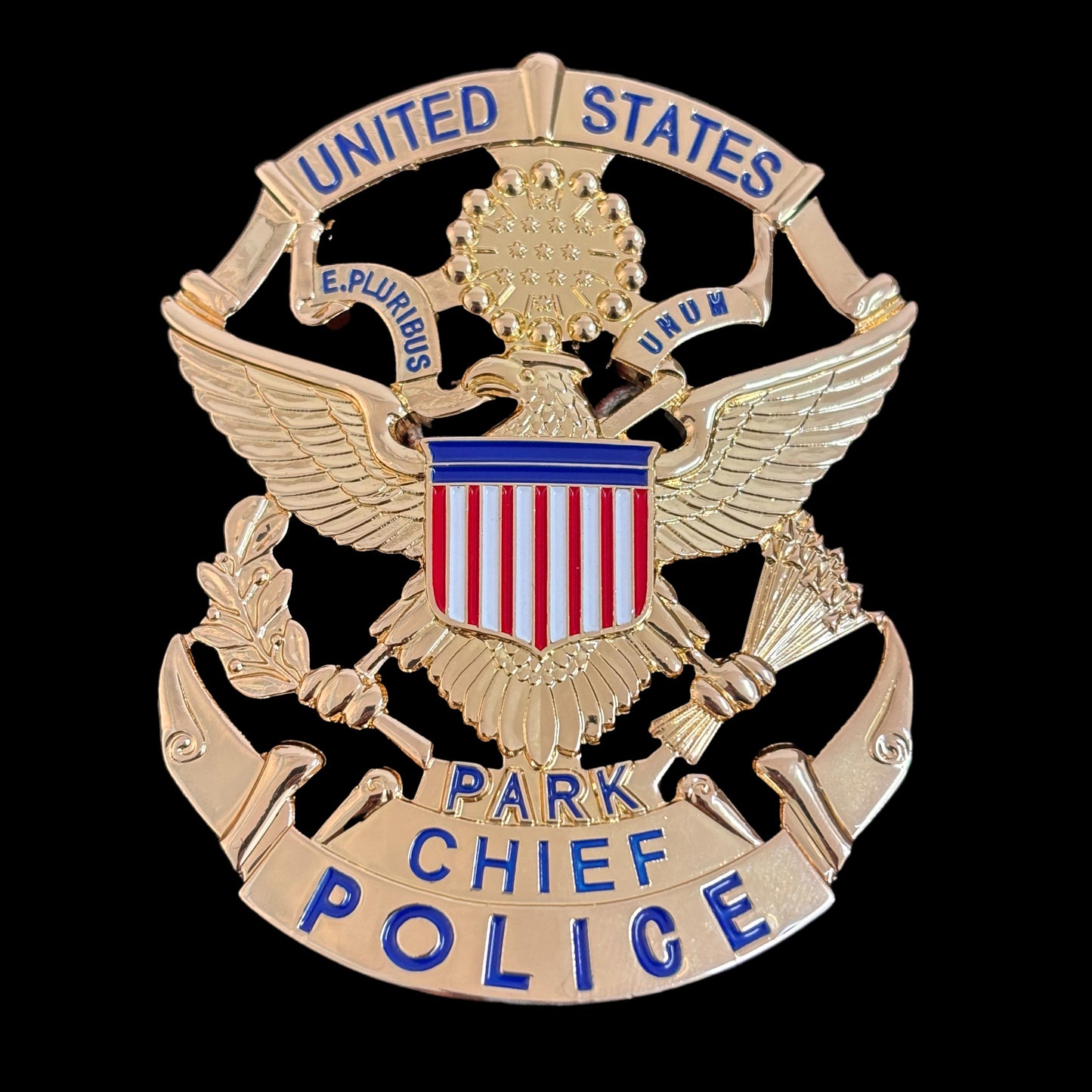 Réplique de l'insigne du chef de la police des parcs américains, accessoires de cinéma USPP