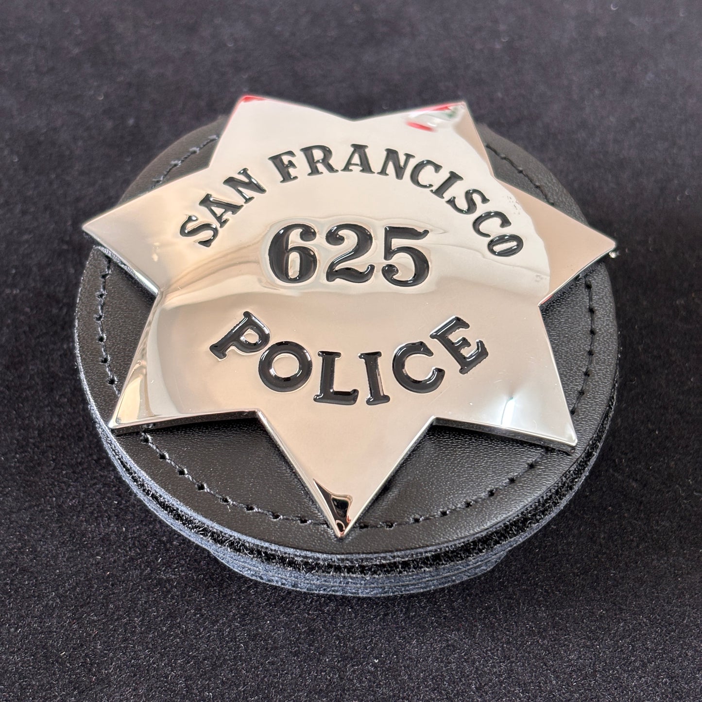 Réplique de l'insigne d'officier de police de San Francisco (SFPD), accessoire de film numéro 625