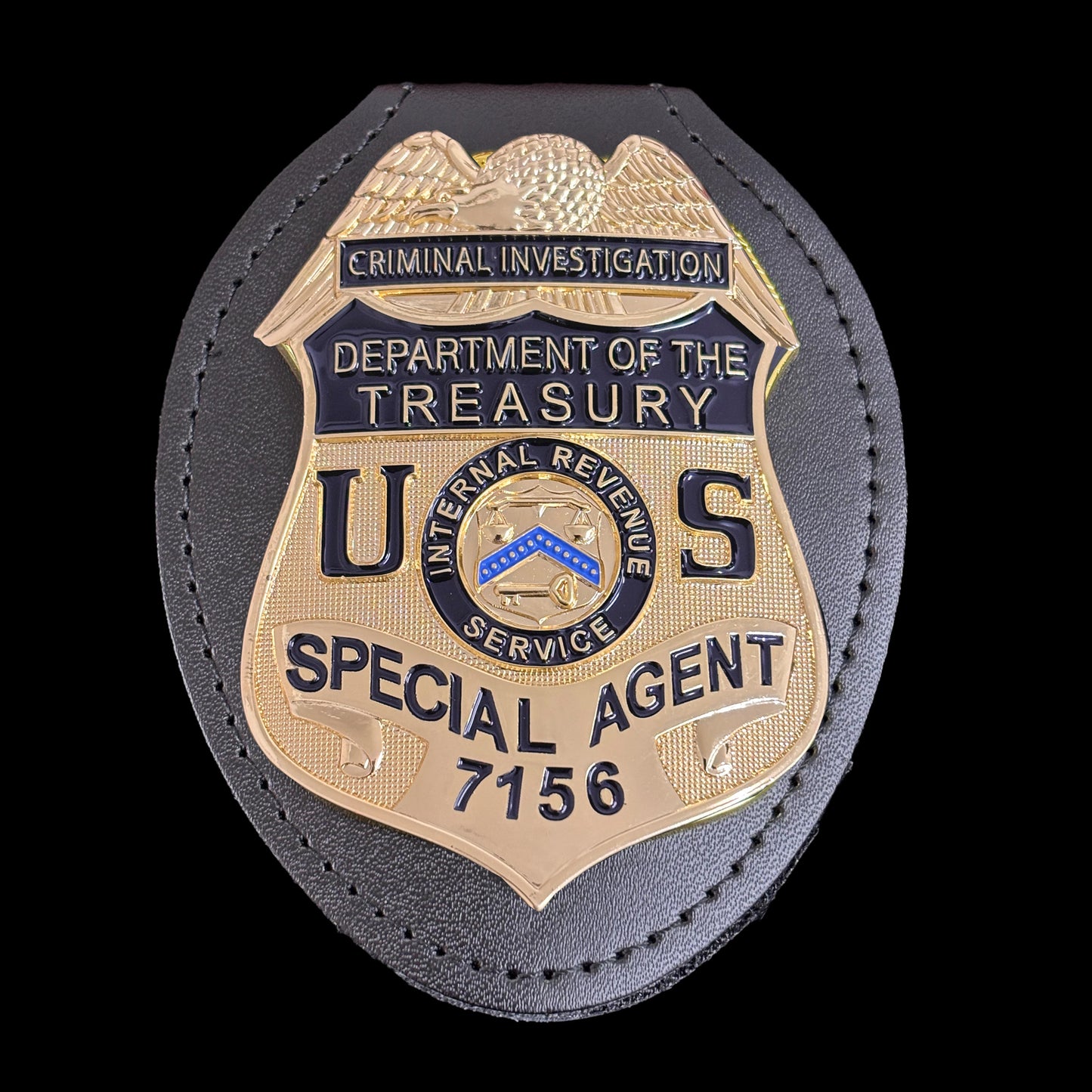 Réplique de l'insigne d'agent spécial du Département des enquêtes criminelles du Trésor, accessoire de film n° 7156