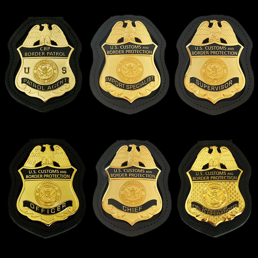 Réplique d'un ensemble d'insignes du CBP américain, accessoires de cinéma
