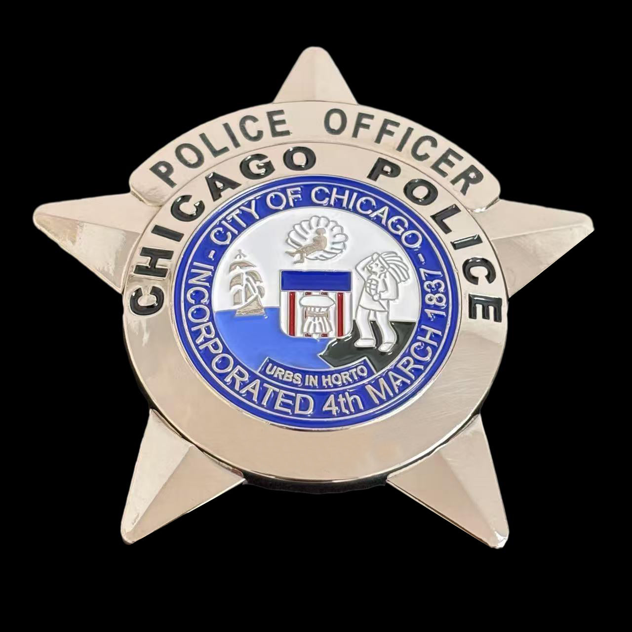 Badge CPD d'agent de police de Chicago, numéro personnalisable