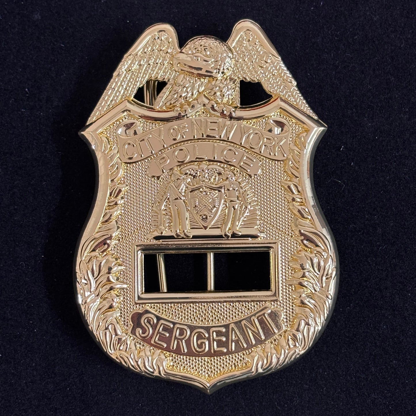 City Of New York Police Sergeant ABZEICHEN Replik Film Requisiten Nummer Anpassen