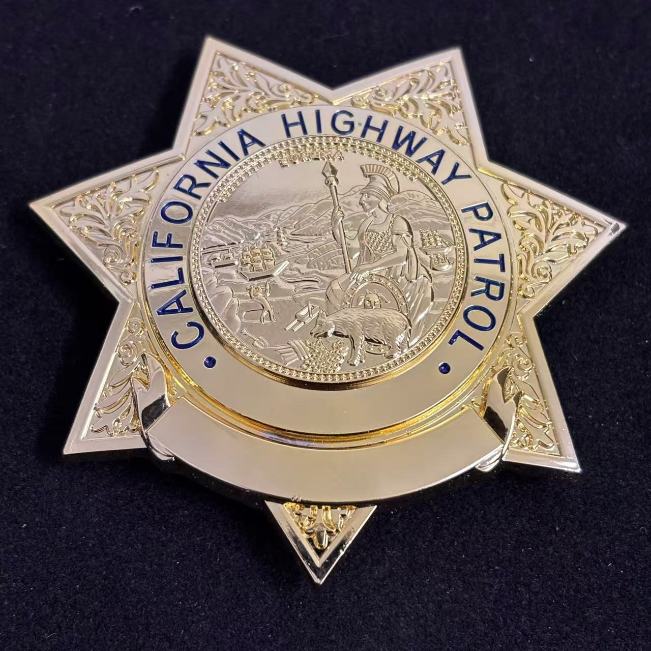 US CHP California Highway Patrol Abzeichen Replik Film Requisiten anpassbare Nummer & Name