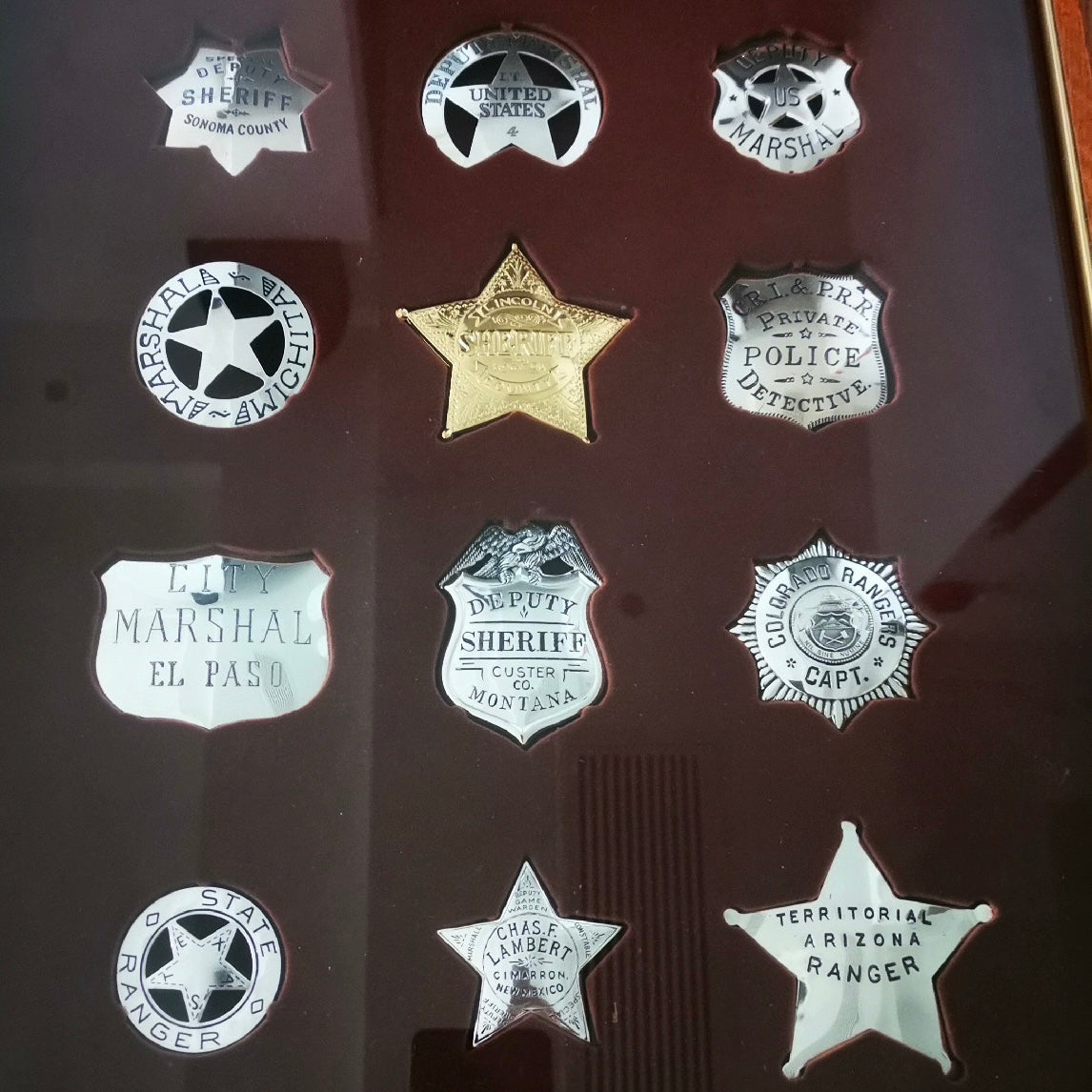 Franklin Sterling Silver Badge Set Movie props