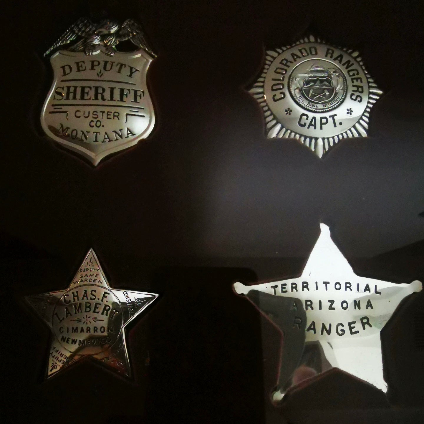Franklin Sterling Silver Badge Set Movie props