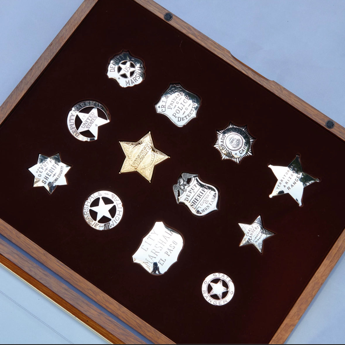 Franklin Sterling Silver Badge Set Movie props