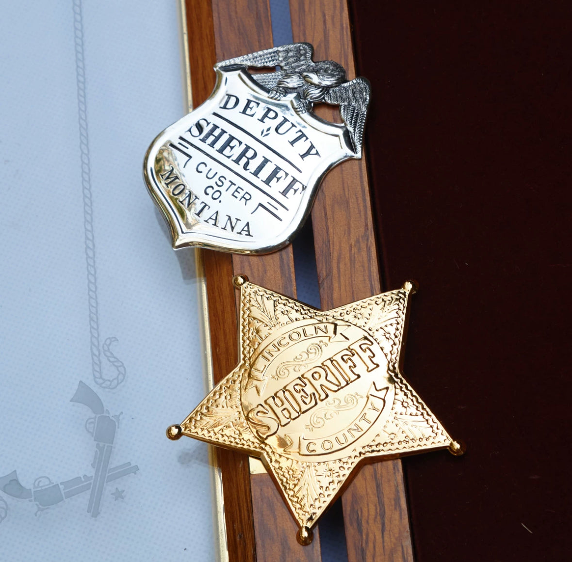Franklin Sterling Silver Badge Set Movie props