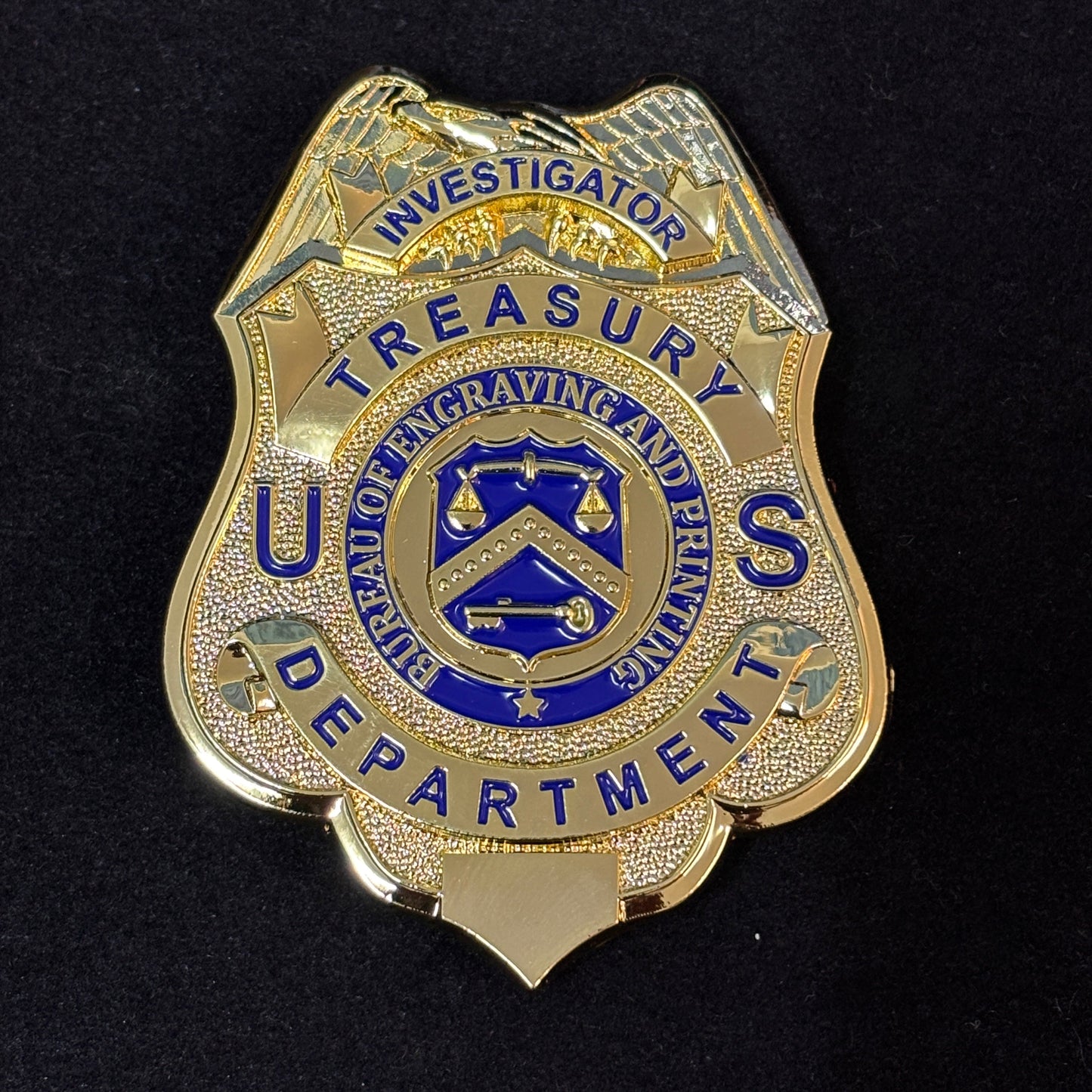 US Investigator Treasury Department Badge Customizable Number