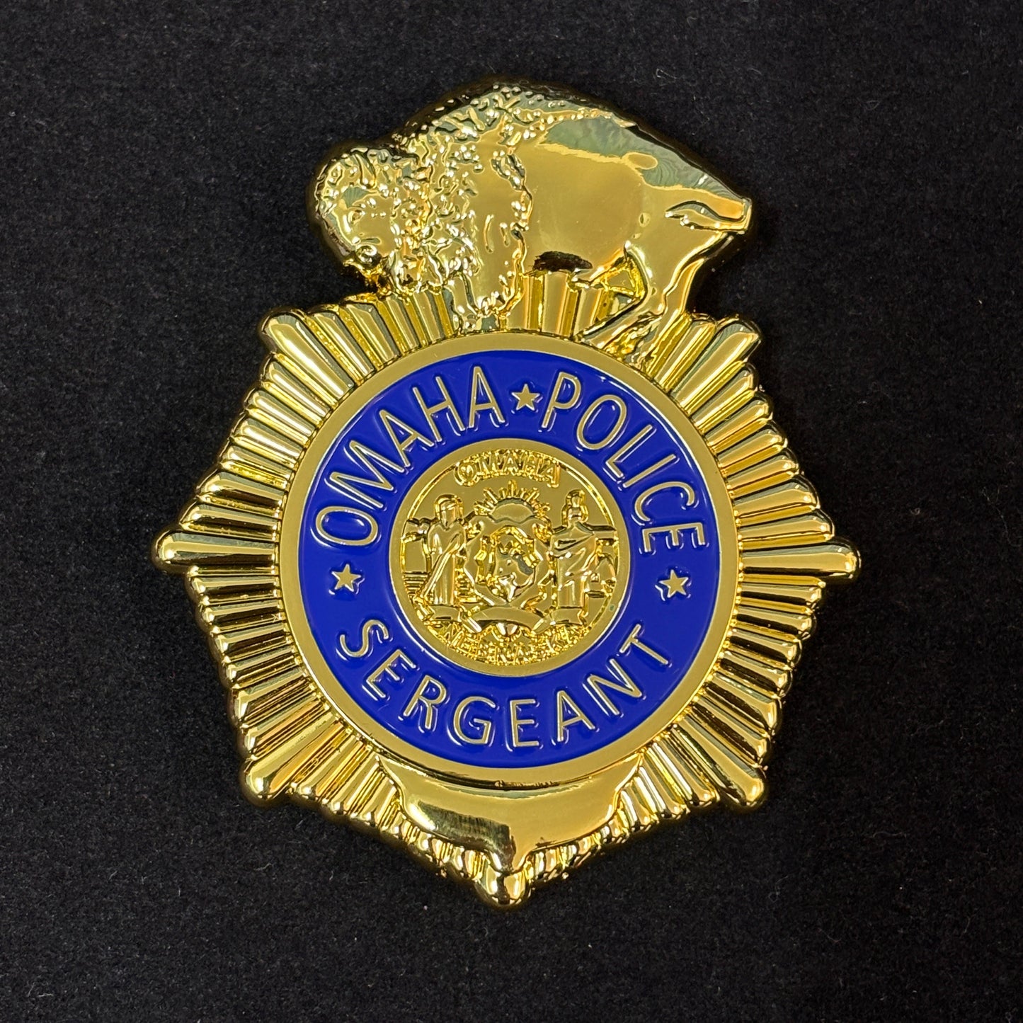 Numéro personnalisable de l'insigne de sergent de police d'Omaha