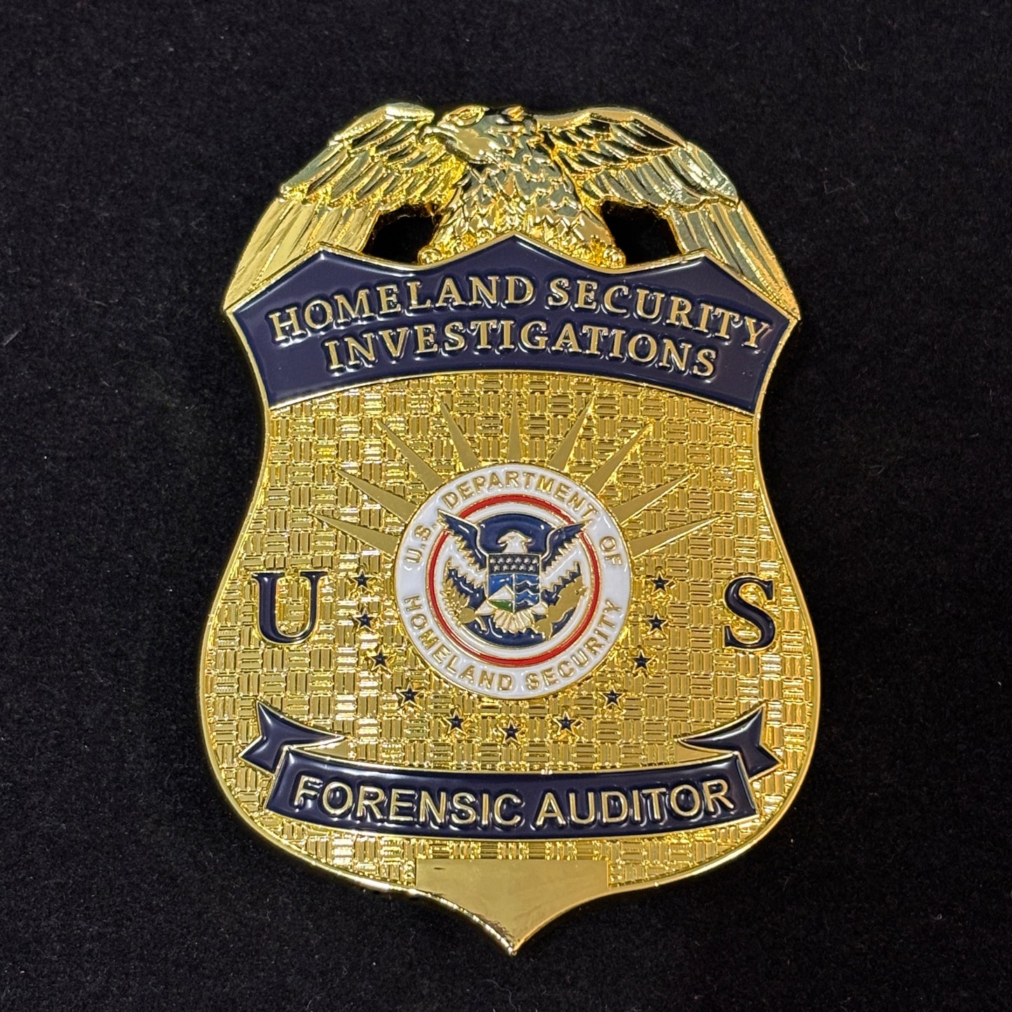 US Homeland Security Investigations Forensic Auditor HSI Replika Filmrequisiten Abzeichen