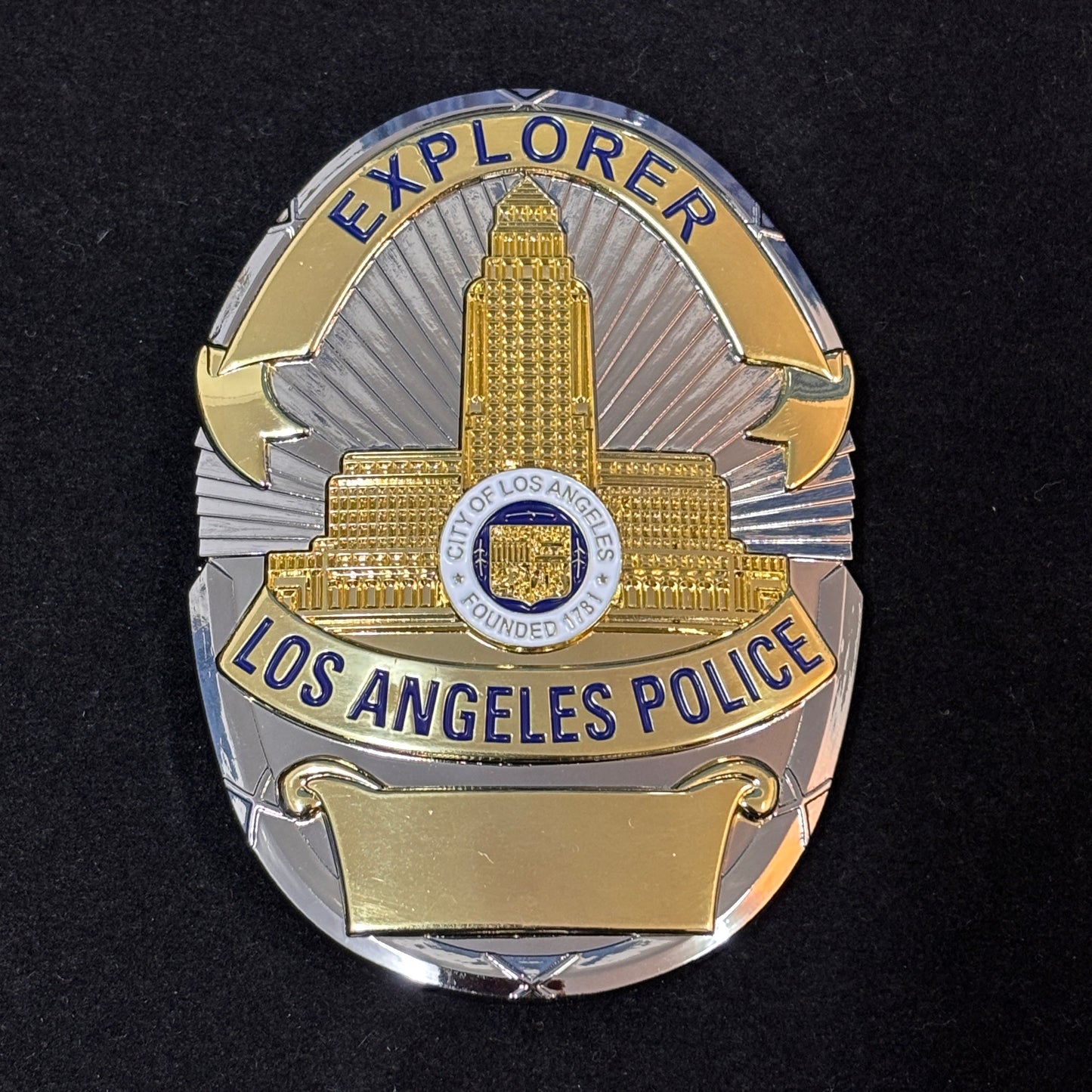 LAPD Los Angeles Explorer Polizei Büro Abzeichen anpassbare Nummer
