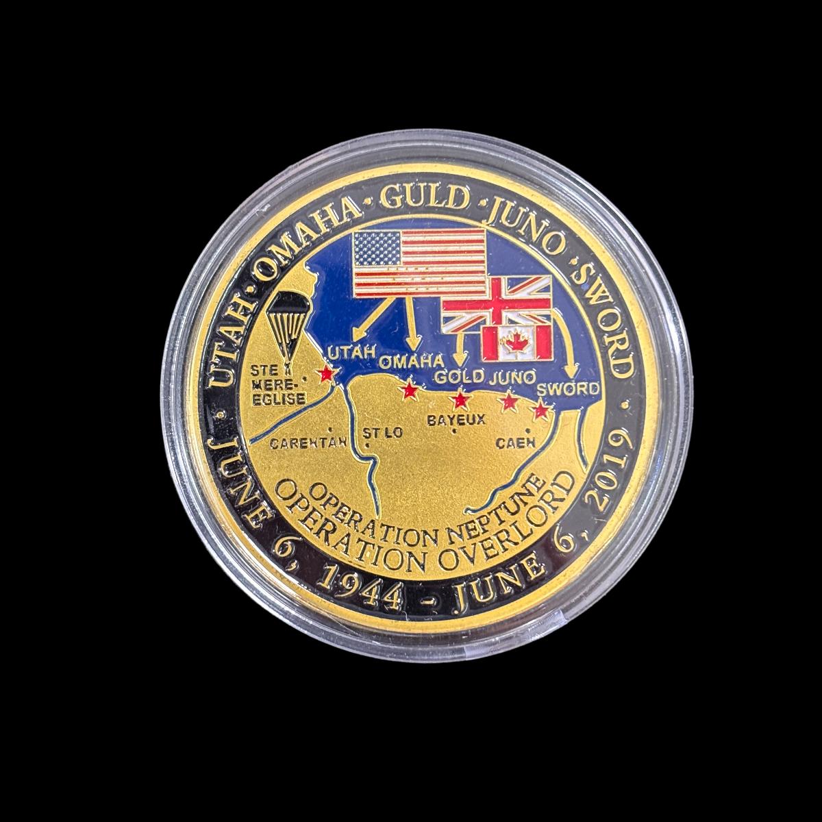 75. Jahrestag der Landung des D-Day in der Normandie, Frankreich Challenge Coin