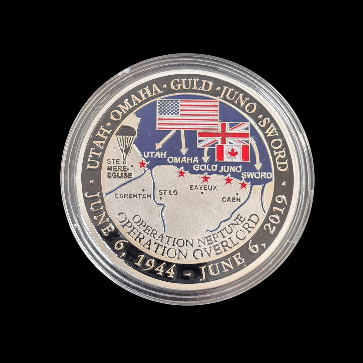 75. Jahrestag der Landung des D-Day in der Normandie, Frankreich Challenge Coin