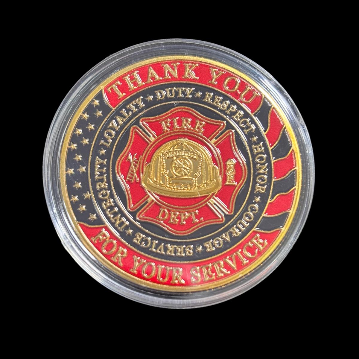 FEUERWEHR FÜR IHREN DIENST Challenge Coin