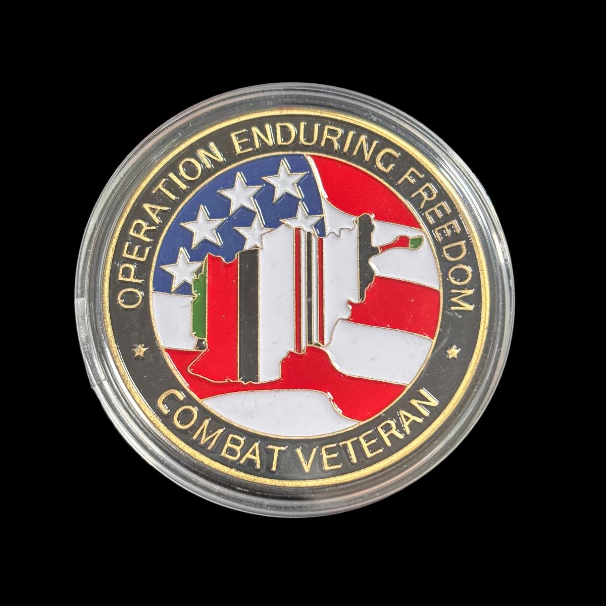 OPERATION ENDURING FREEDOM COMBAT VETERAN Herausforderungsmünze