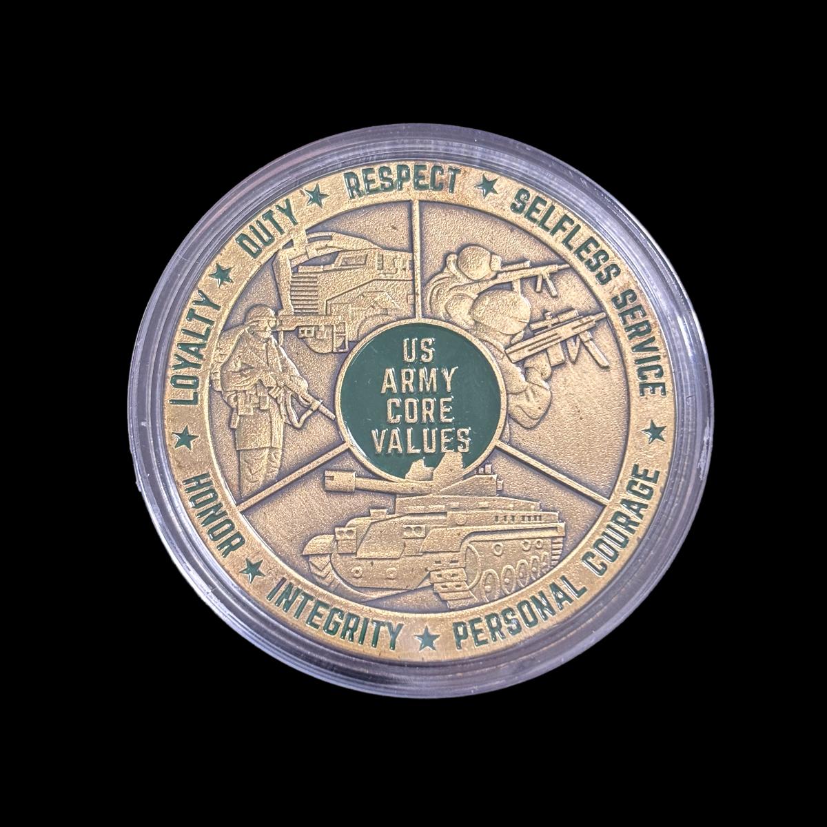 Pièce de défi CORE VALlEs de l'armée américaine