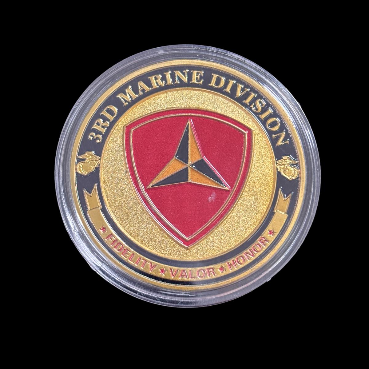 USMARINE CORPS 3. MARINE DICISION Challenge-Münze