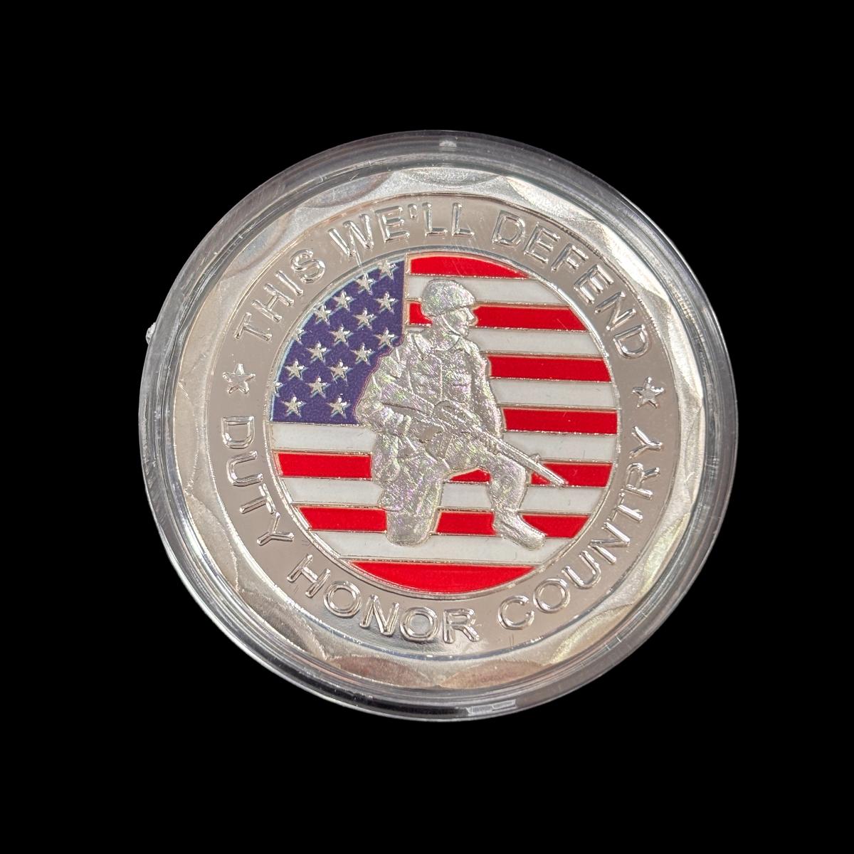 US ARMY VETERAN PROUDY SERVED Challenge Coin