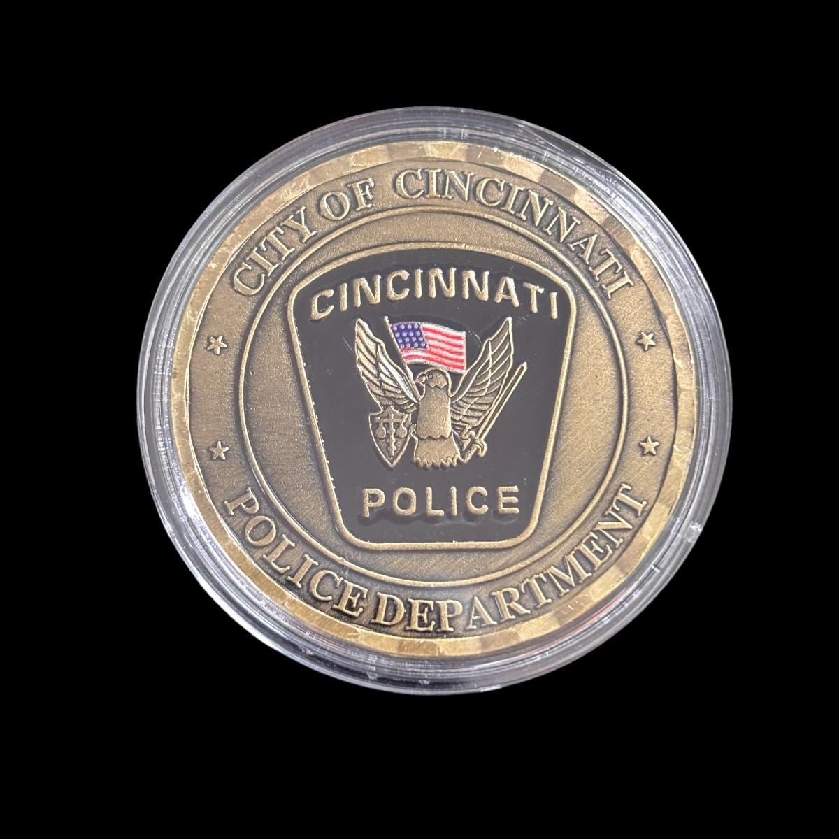 Polizeibehörde der Stadt Cincinnati. Challenge-Münze