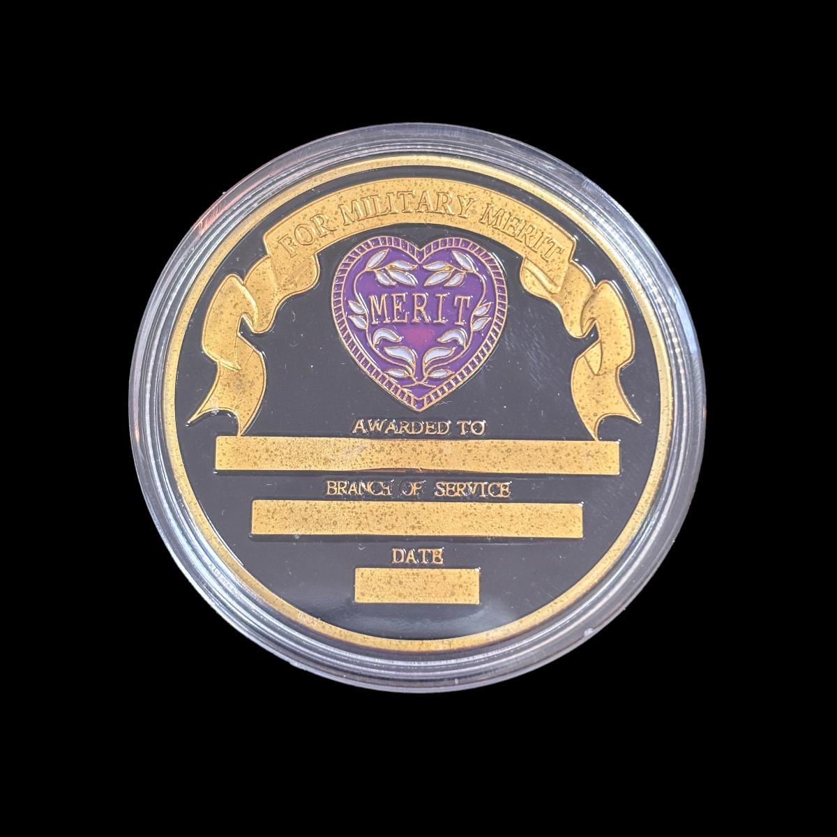 MERIT PURPLE HEART 1782-1932 Herausforderungsmünze