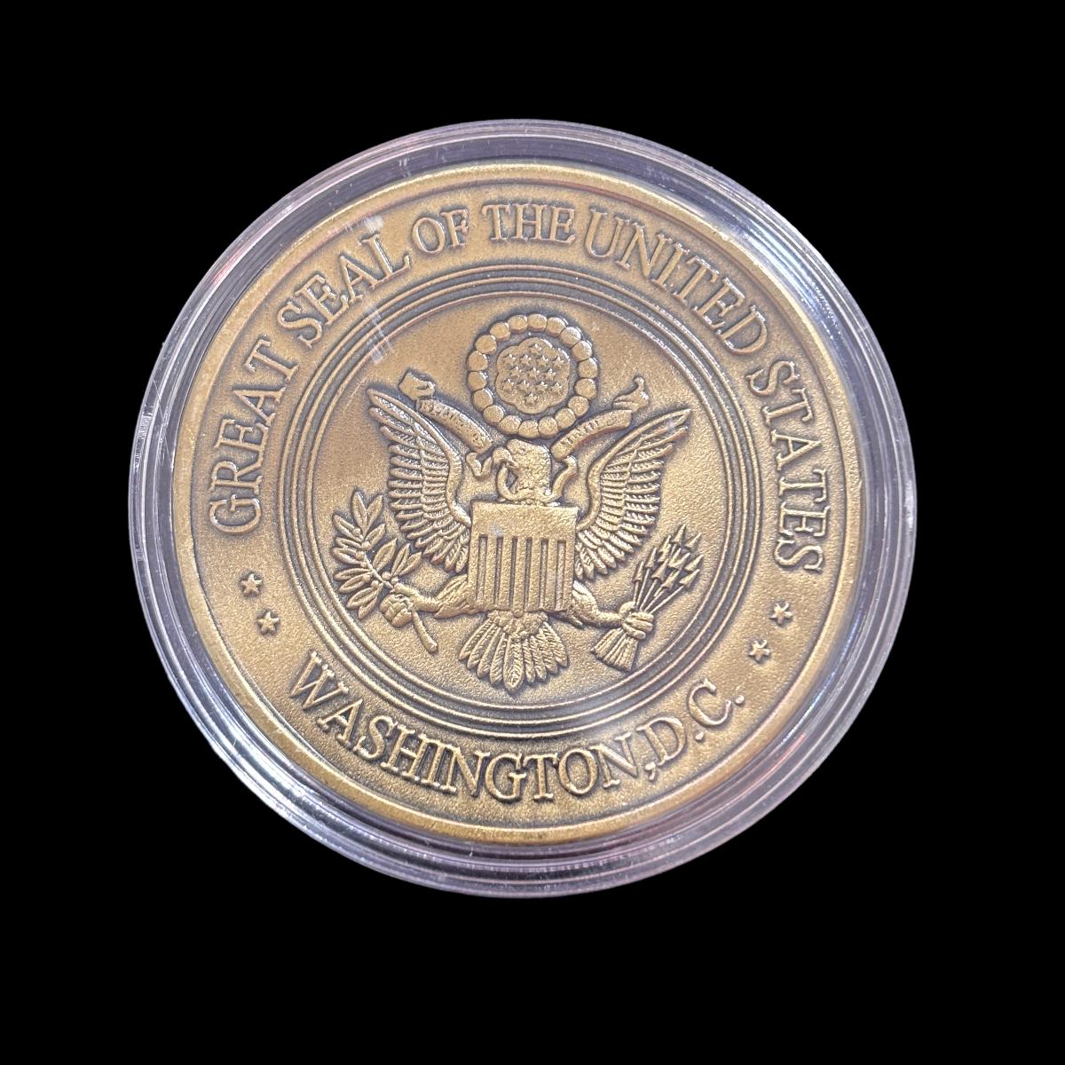 Großes Siegel der Vereinigten Staaten Washington, DC Saint Michael Challenge Coin