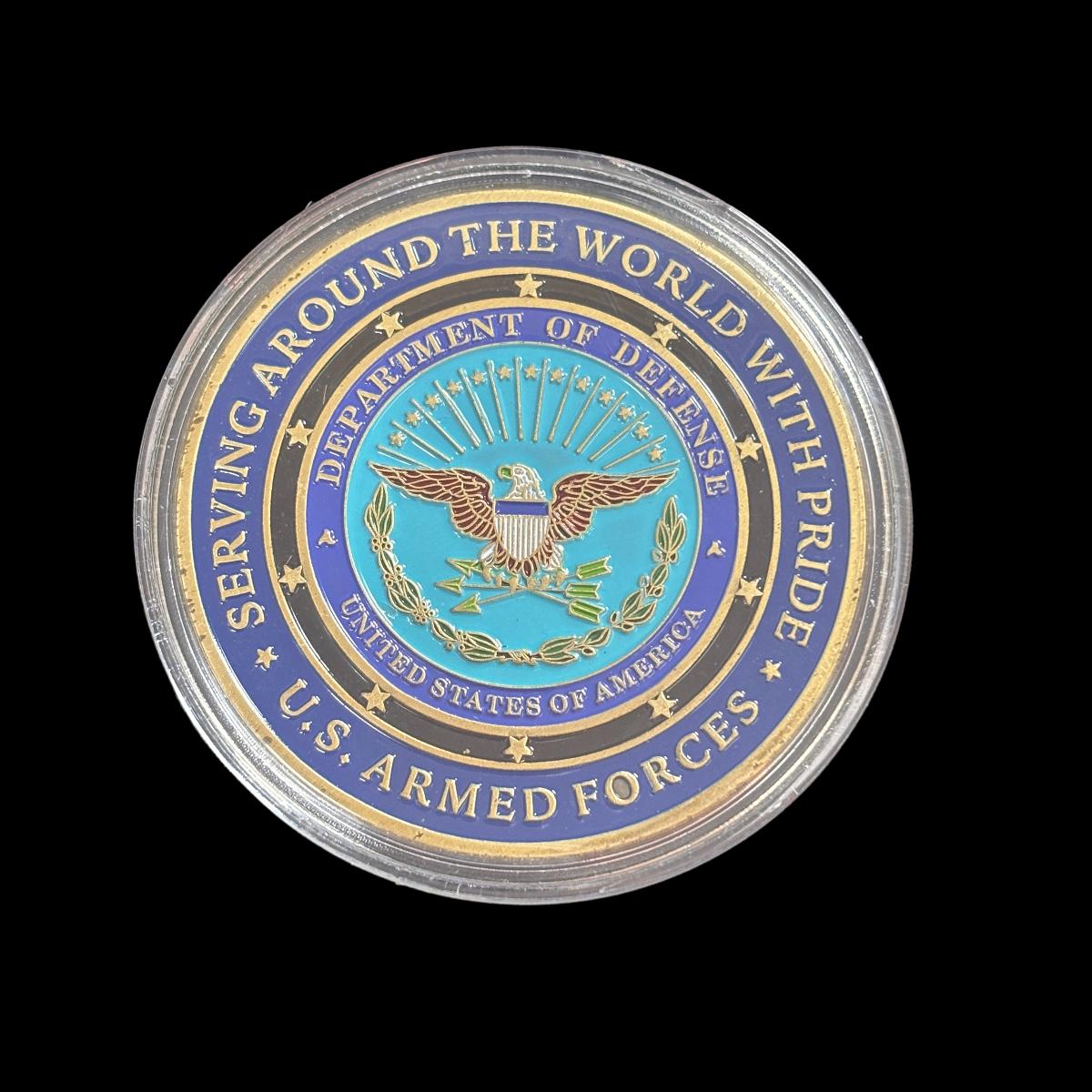 US-Streitkräfte dienen weltweit mit Stolz Challenge Coin