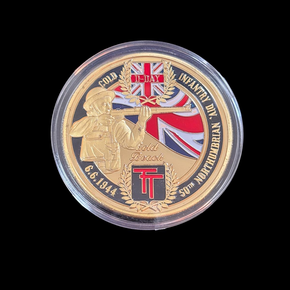 Pièce de défi de la division d'infanterie d'or, 50e régiment de Northumbrie
