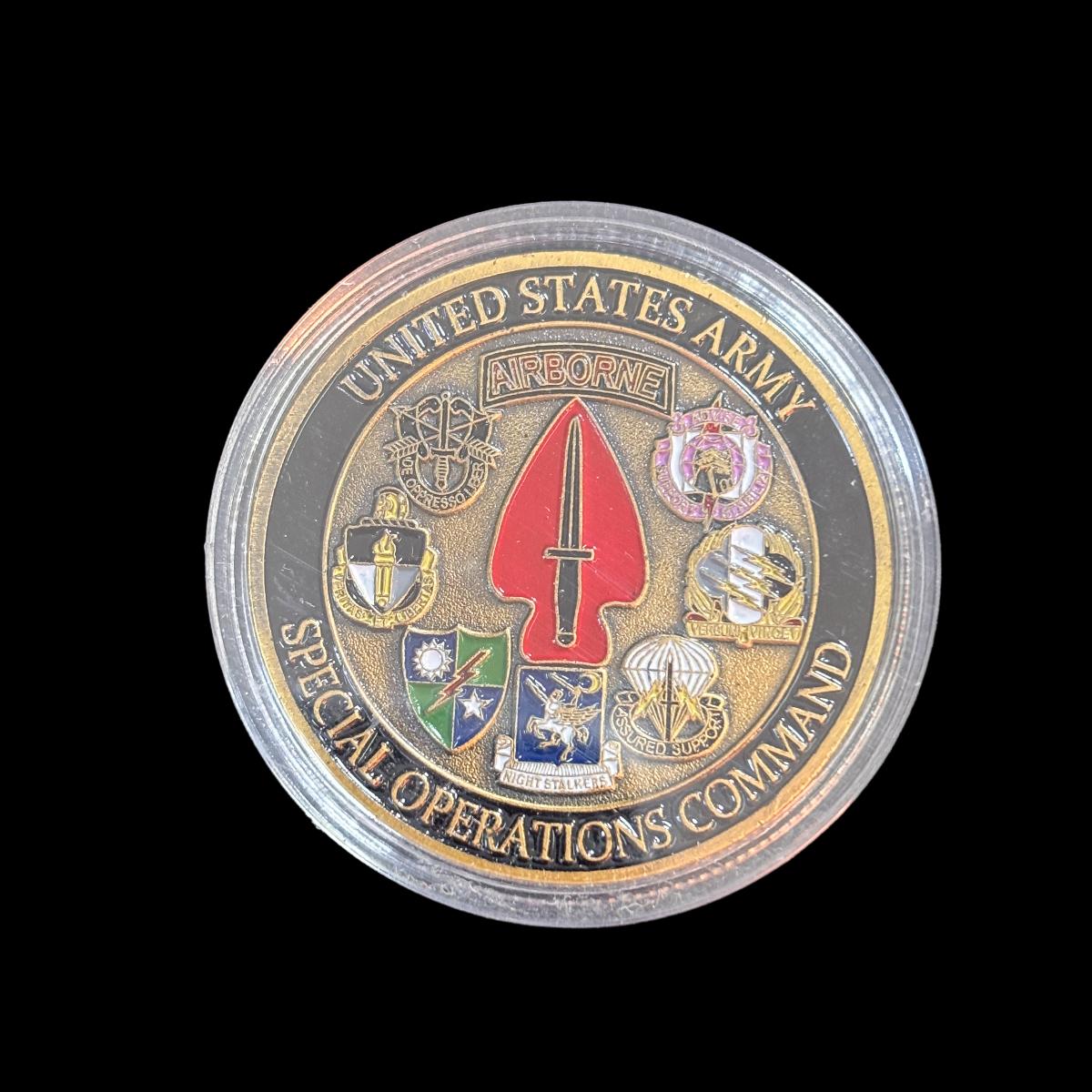 US ARMY SPECIAL OPERATIONS COMMAND SINE PARl Challenge Münze