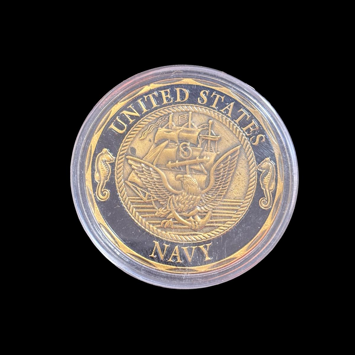 US NAVY SHELLBACK CROSSING THE LINE Herausforderungsmünze