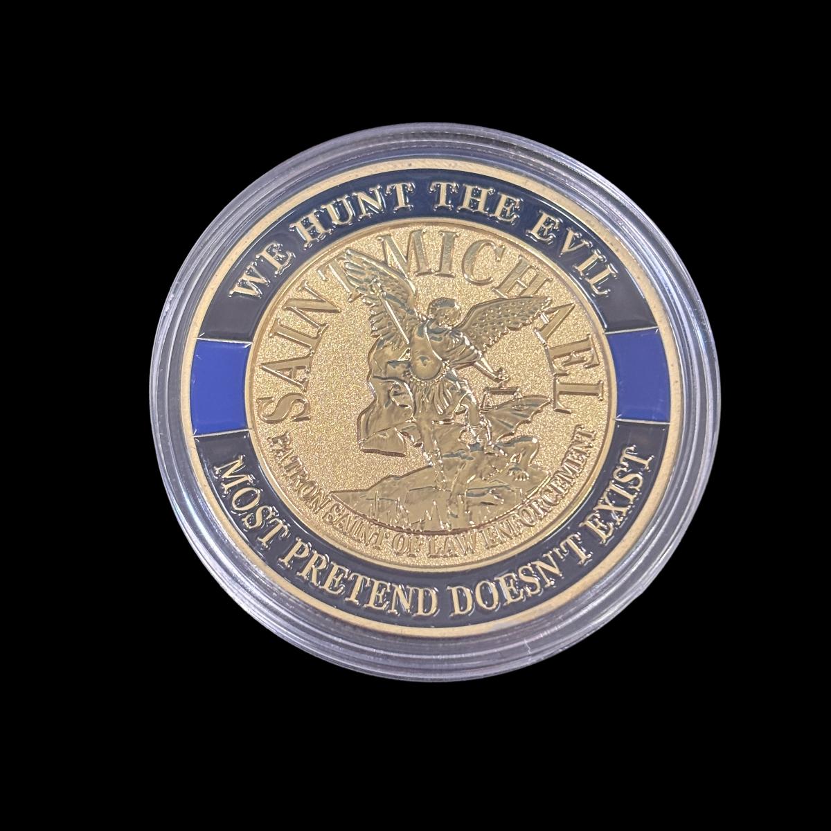 GESEGNET SIND DIE FRIEDENSSTIFTE SAINT MICHAEL Challenge Coin