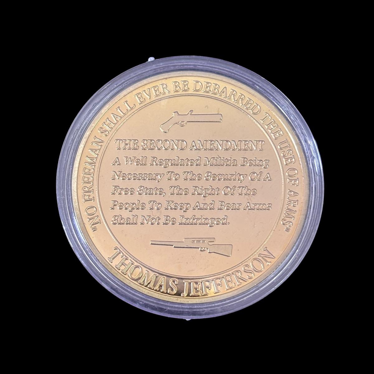 US-Verfassung, das Recht, Waffen zu tragen, der 2. Änderungsantrag, Thomas Jefferson Challenge Coin