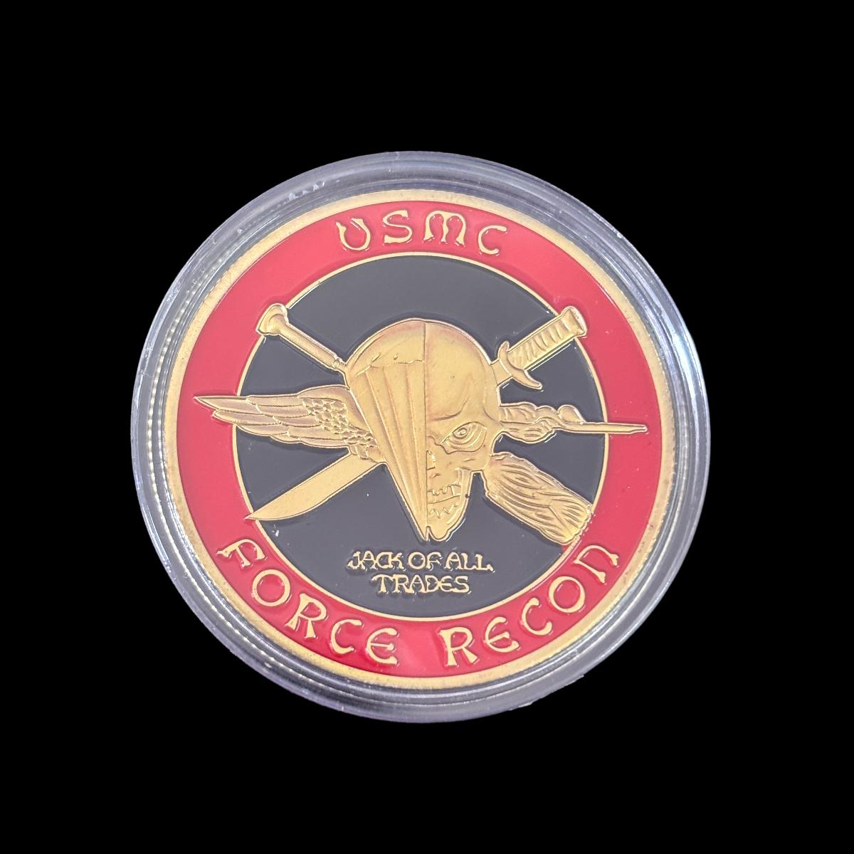 Pièce de défi USMC FORCE RECON du CORPS DES MARINES DES ÉTATS-UNIS
