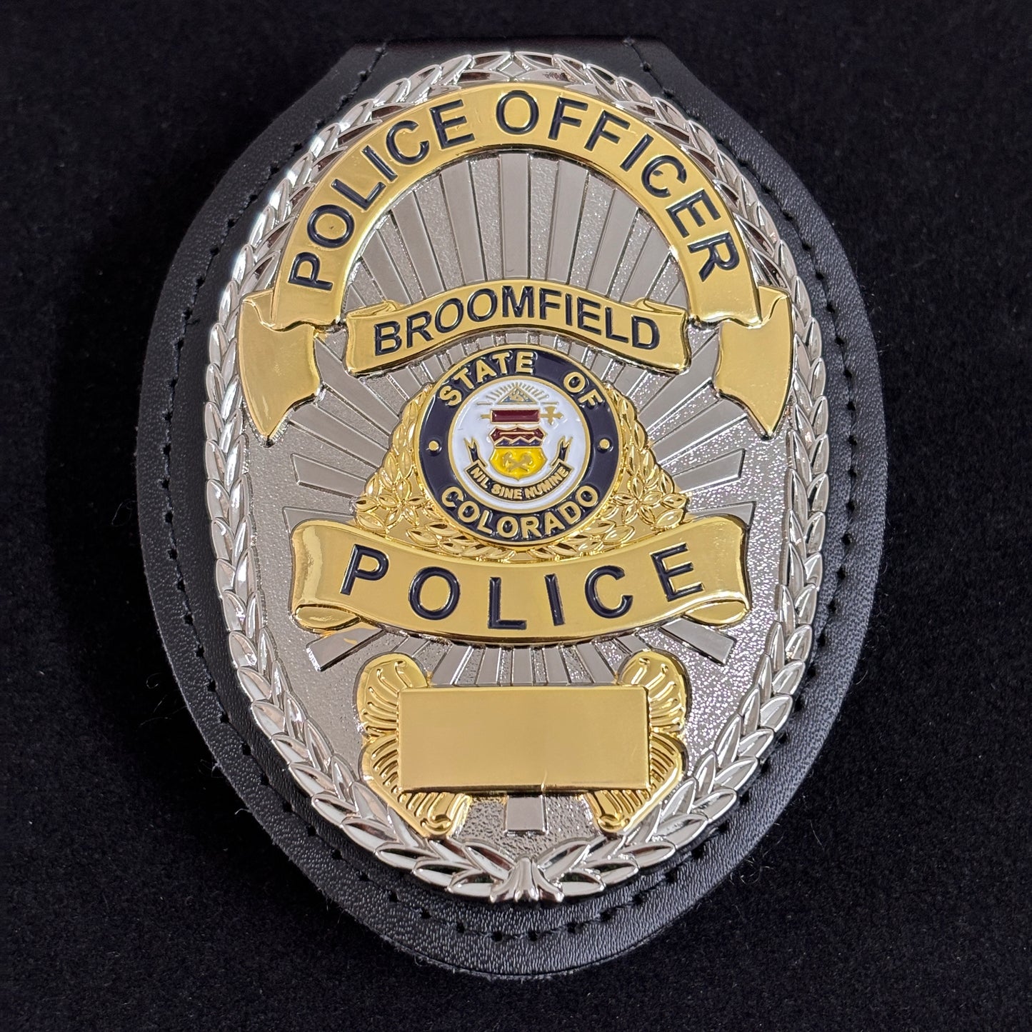 Broomfield Polizeiabzeichen, anpassbare Nummer, anpassbares Abzeichen