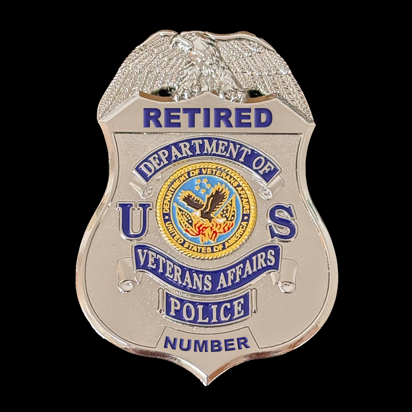 US Department of Veterans Affair Polizeiabzeichen Replik Film Requisiten anpassbar