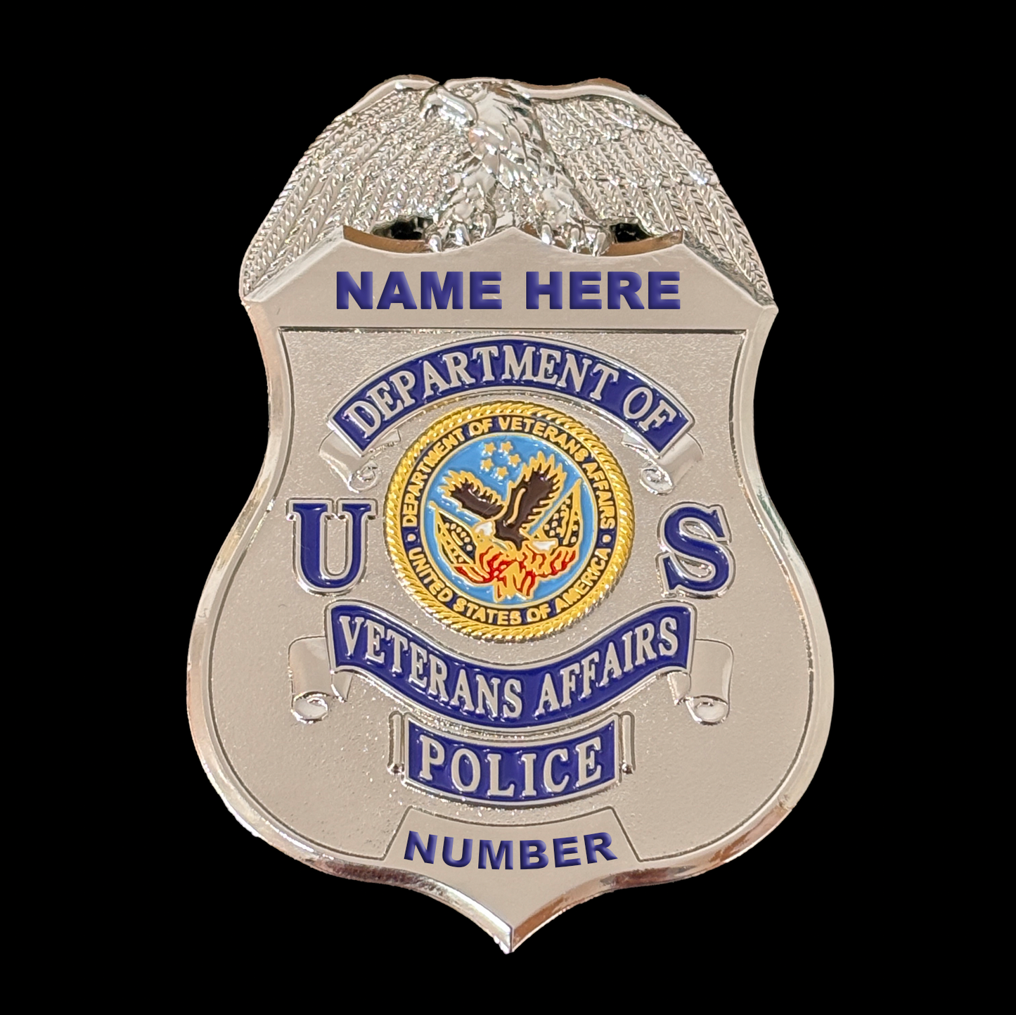 US Department of Veterans Affair Polizeiabzeichen Replik Film Requisiten anpassbar